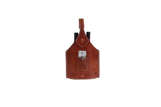 Double Kingfisher Leather Carrier